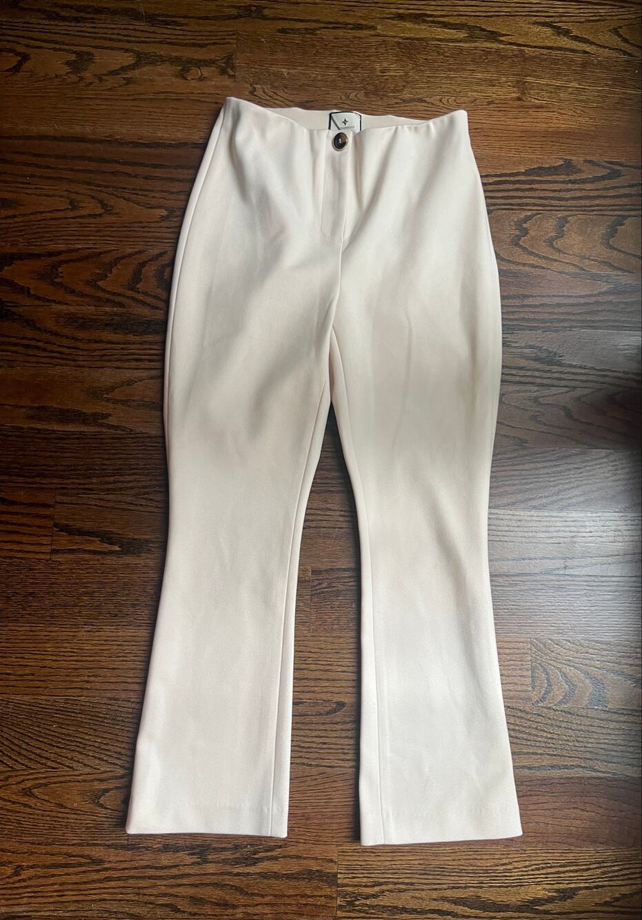 Tuckernuck Callahan Knit Flare Pants Cream Size M Stretch Trouser